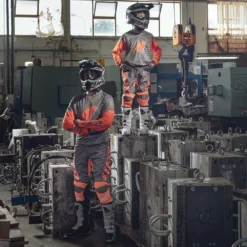 UFO Kimura Grey Orange Motocross Pants -Motorcycle Riding Equipment Store pi04491ef 03 jpg