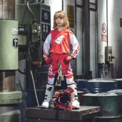 UFO Kids Kimura Red Motocross Pants -Motorcycle Riding Equipment Store pi04495b 03 jpg