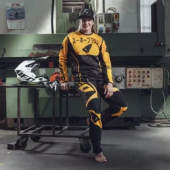 UFO Takeda Yellow Motocross Pants -Motorcycle Riding Equipment Store pi04503d 03 jpg