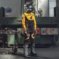 UFO Takeda Yellow Motocross Pants -Motorcycle Riding Equipment Store pi04503d 04 jpg