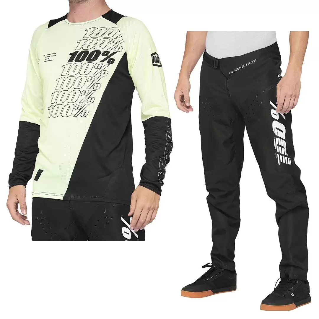 100% R-Core Yellow Black Motocross Kit Combo 3 100% R-Core Yellow Black Motocross Kit Combo