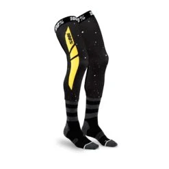 100% REV Knee Brace Performance Moto Socks -Motorcycle Riding Equipment Store rev black yellow 1 1
