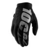 100% Brisker Cold Weather Gloves - Black / Grey