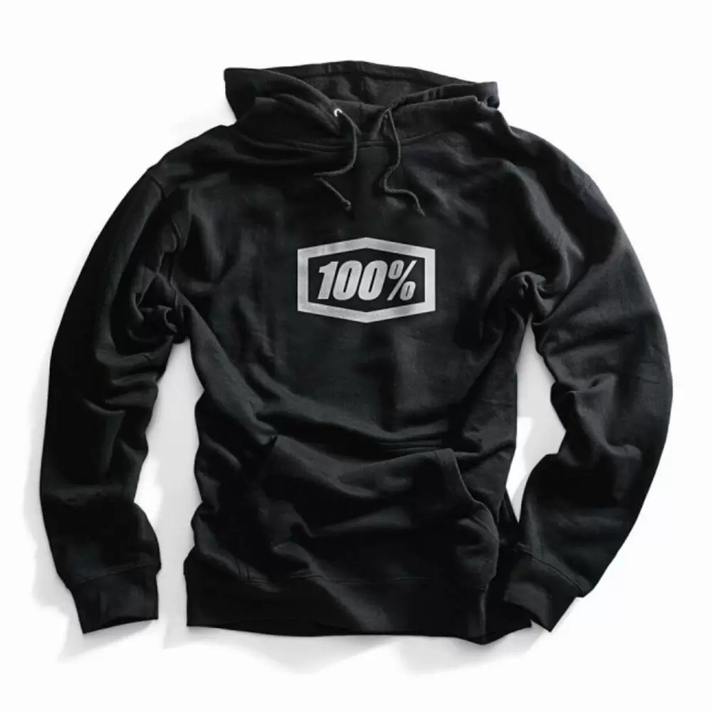 100% Essential Black Pull Over Hoodie 8 100% Essential Black Pull Over Hoodie - Image 6