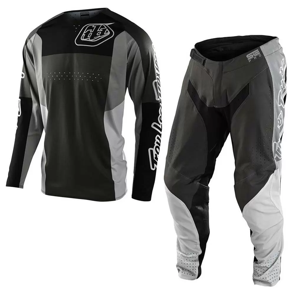 Troy Lee Designs SE Pro Quattro Grey Black Motocross Kit Combo 3 Troy Lee Designs SE Pro Quattro Grey Black Motocross Kit Combo