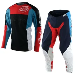 Troy Lee Designs SE Pro Quattro Motocross Kit Combo - Navy Red