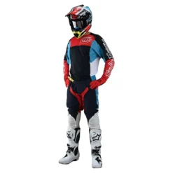 Troy Lee Designs SE Pro Quattro Motocross Kit Combo - Navy Red -Motorcycle Riding Equipment Store sepkcqnr 05 jpg