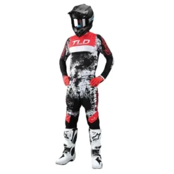 Troy Lee Designs SE Ultra Grime Black Rocket Red Motocross Kit Combo -Motorcycle Riding Equipment Store seukcbr 05 jpg