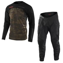 Troy Lee Designs Scout SE Systems Motocross Kit Combo - Camo Green Black