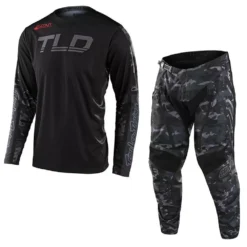 Troy Lee Designs Scout GP Recon Motocross Kit Combo - Camo Black Grey