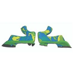 Airoh Twist Blue Yellow Cheek Pads -Motorcycle Riding Equipment Store twmg 3