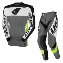 UFO Genesis Grey Black Jersey, Pant Combo Kit -Motorcycle Riding Equipment Store ufo combokit mx23 genesis grey black jpg