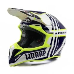 Airoh Wraap - Broken Blue Gloss -Motorcycle Riding Equipment Store wrbr18 003 4