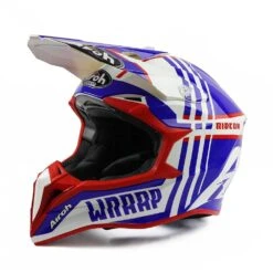 Airoh Wraap - Broken Blue Red Gloss -Motorcycle Riding Equipment Store wrbr38 003 1 1